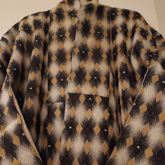 Vintage 30's - 40's geometric Art Deco silk kimono from Japan - Picture 10 of 16